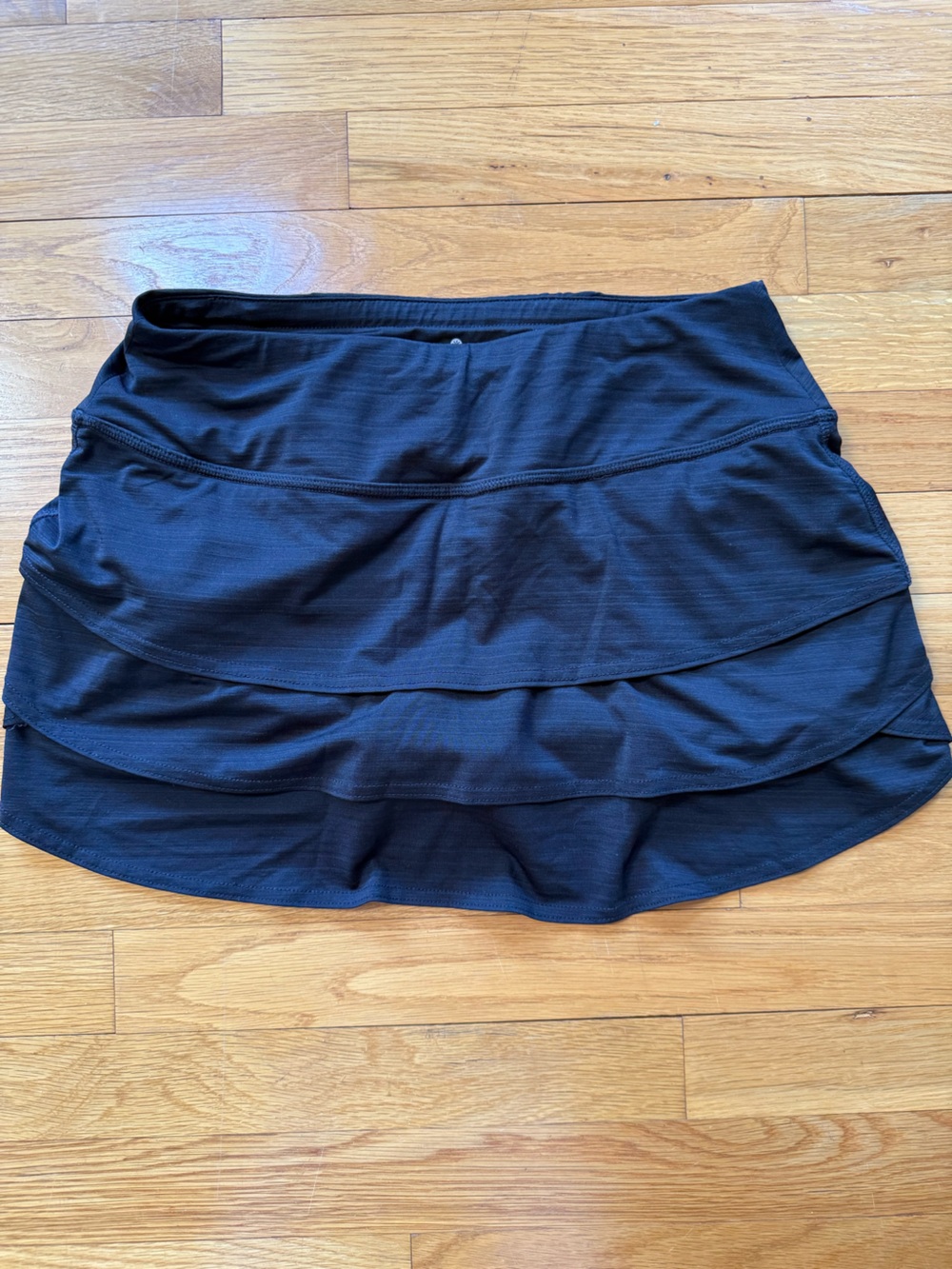 Athleta Navy Blue Layered A-Line Skirt